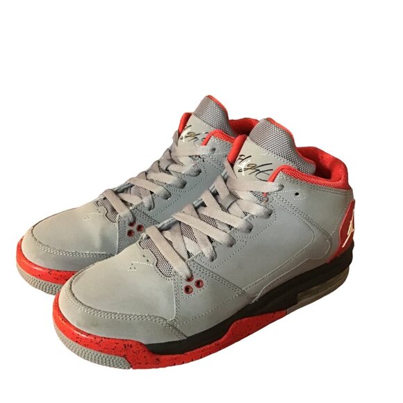 Nike Jordan Flight Origin Retro Youth Mens 6.5 Y Gray Suede Basketball Sneakers - Picture 10 of 11